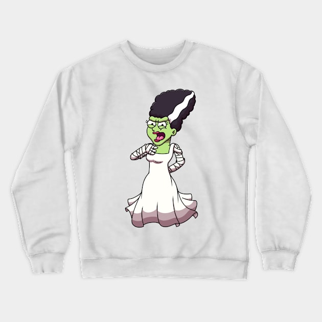 Bride Of Frankenstein Crewneck Sweatshirt by TheMaskedTooner